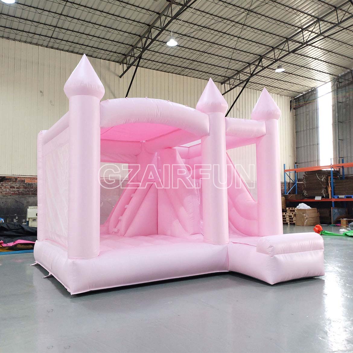 Inflatable Pink Bounce Combo With Slide For Girl Party