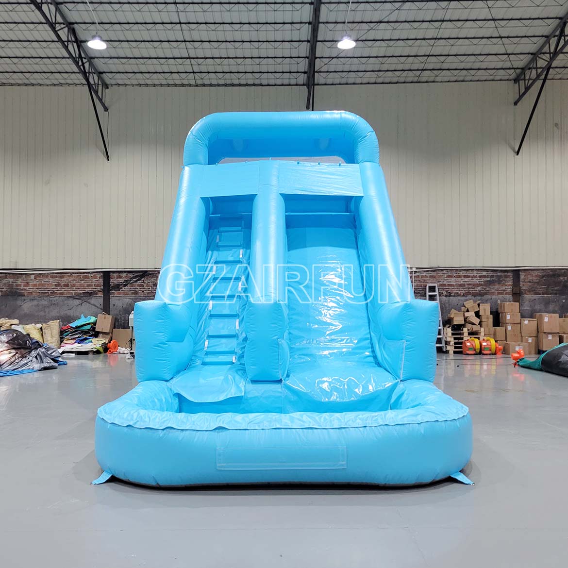 17ft inflatable sky blue waterslide