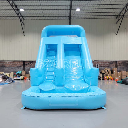 17ft inflatable sky blue waterslide