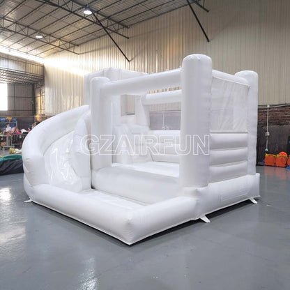 3 in 1 White Bouncer With Slide And Ball Pit