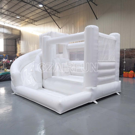 3 in 1 White Bouncer With Slide And Ball Pit