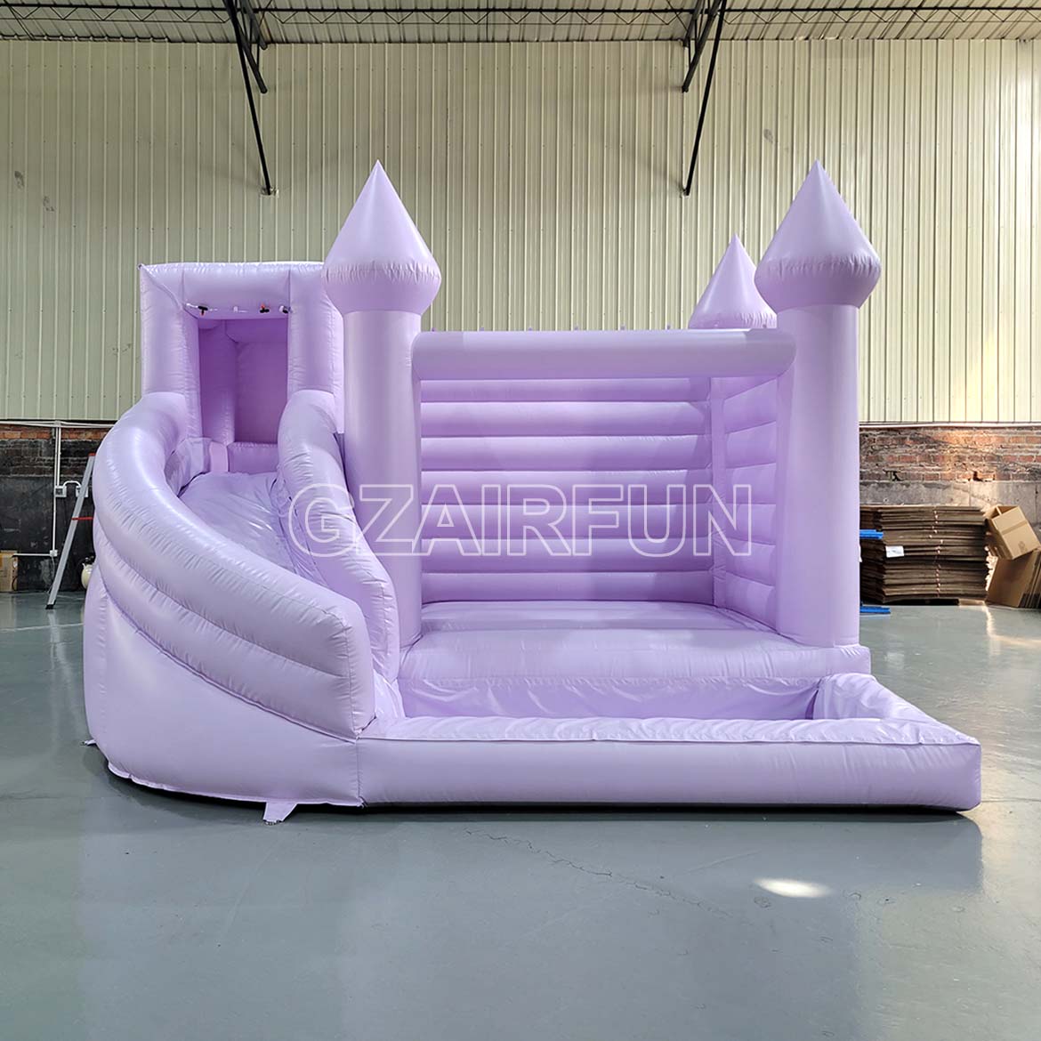 Inflatable Pastle Pureple Taro Castle Waterslide