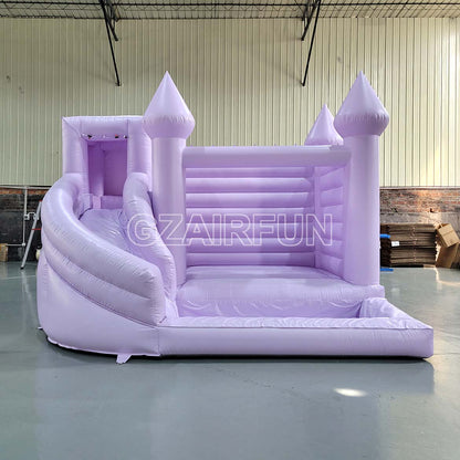 Inflatable Pastle Pureple Taro Castle Waterslide