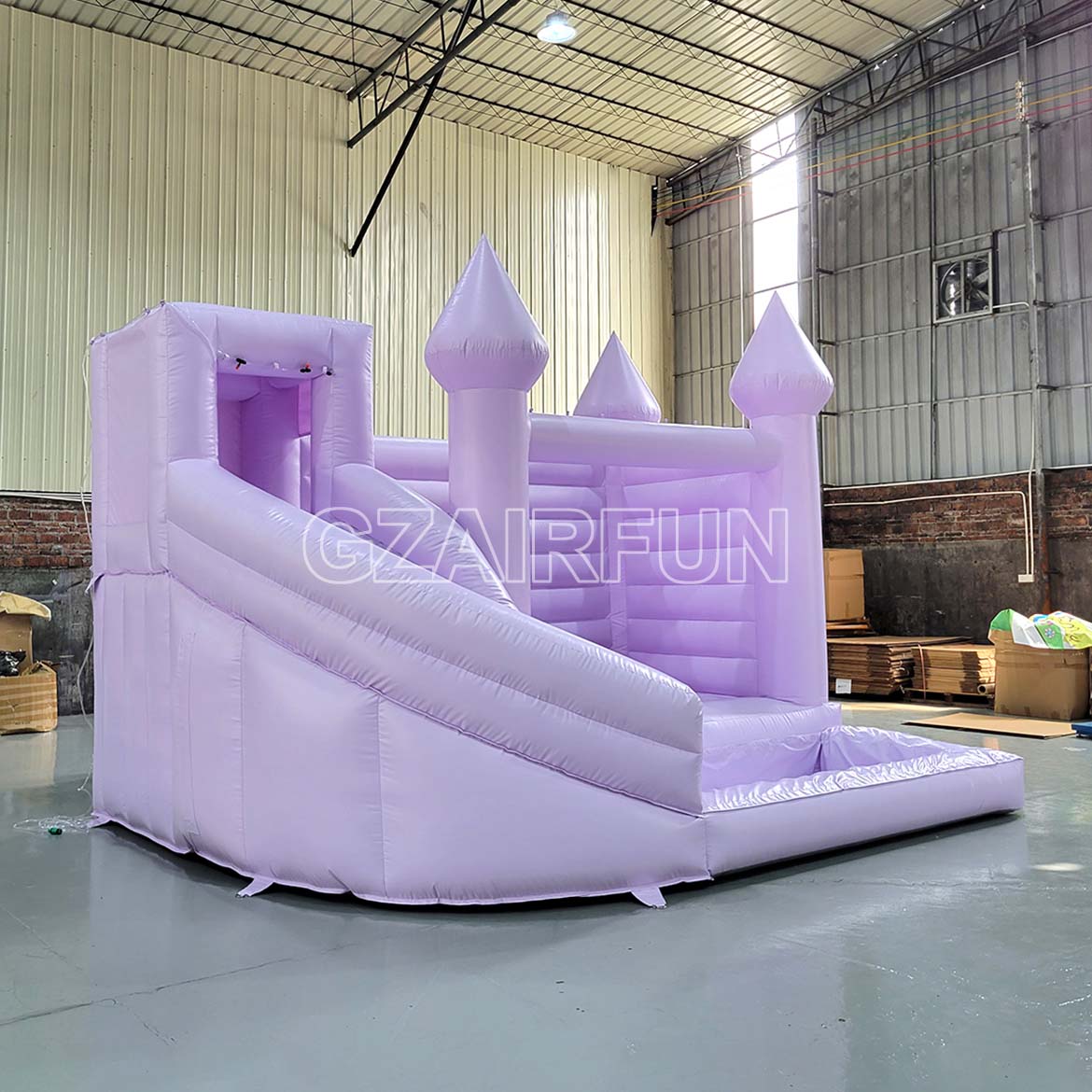 Inflatable Pastle Pureple Taro Castle Waterslide