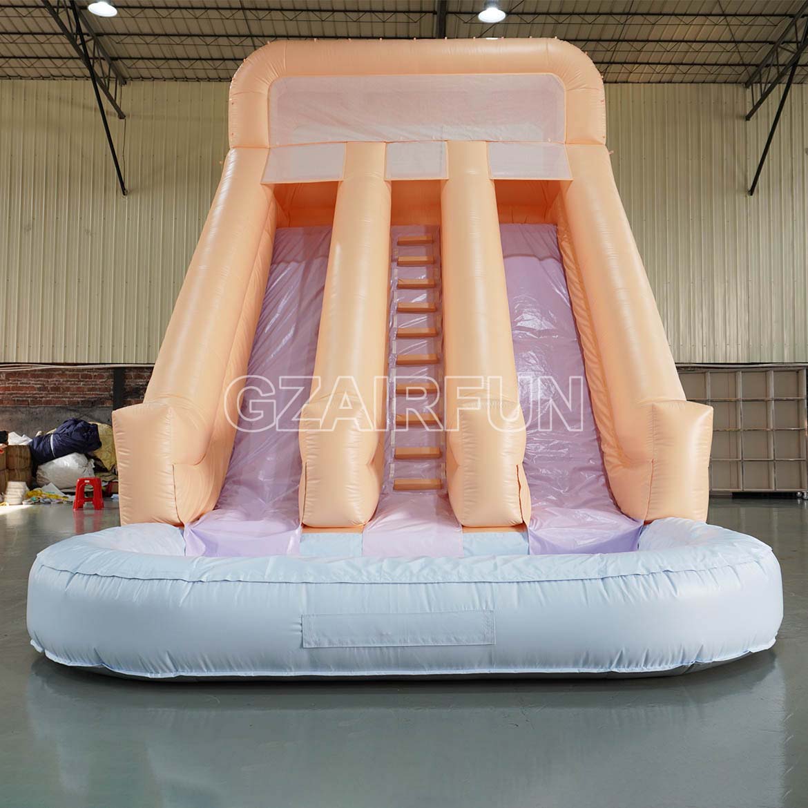 21ft Inflatable Multi Color Dual Lane Water slide