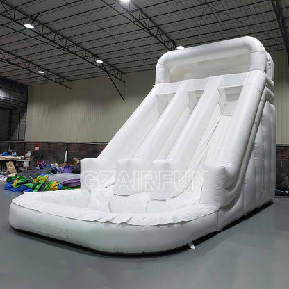 21ft Inflatable White Dual Lane Water slide