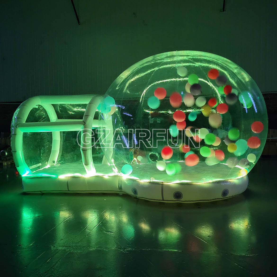 Led Lighting inflatable bouncy jumping bubble house dome tent for night party decoration