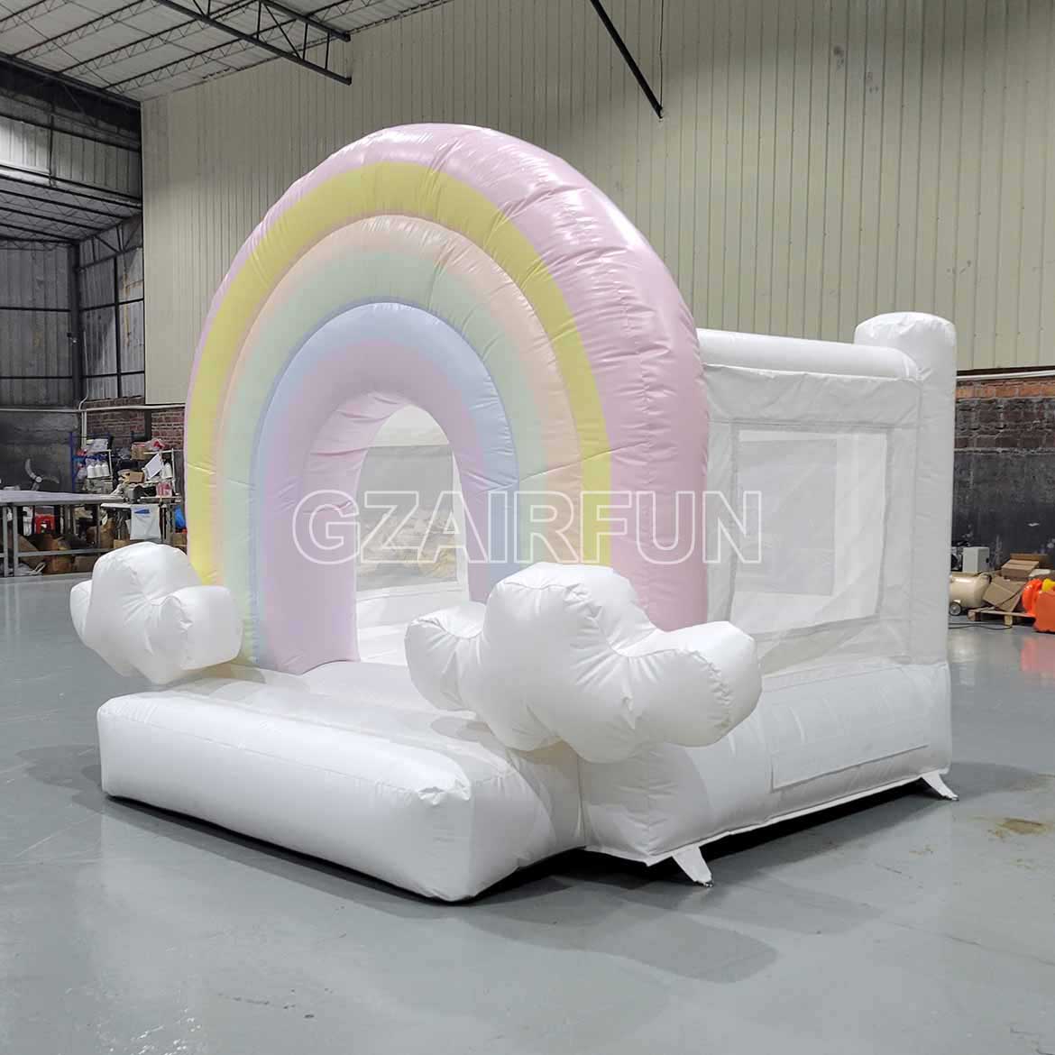 Mini Pink Rainbow Bounce House For Toddler