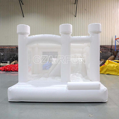 Round Flat Top Bouncer House With Slide Combo