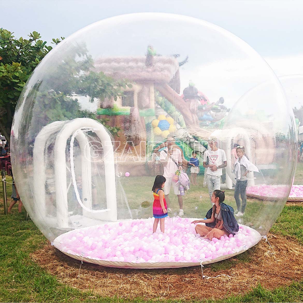 inflatable bubble dome for balls toddler party play