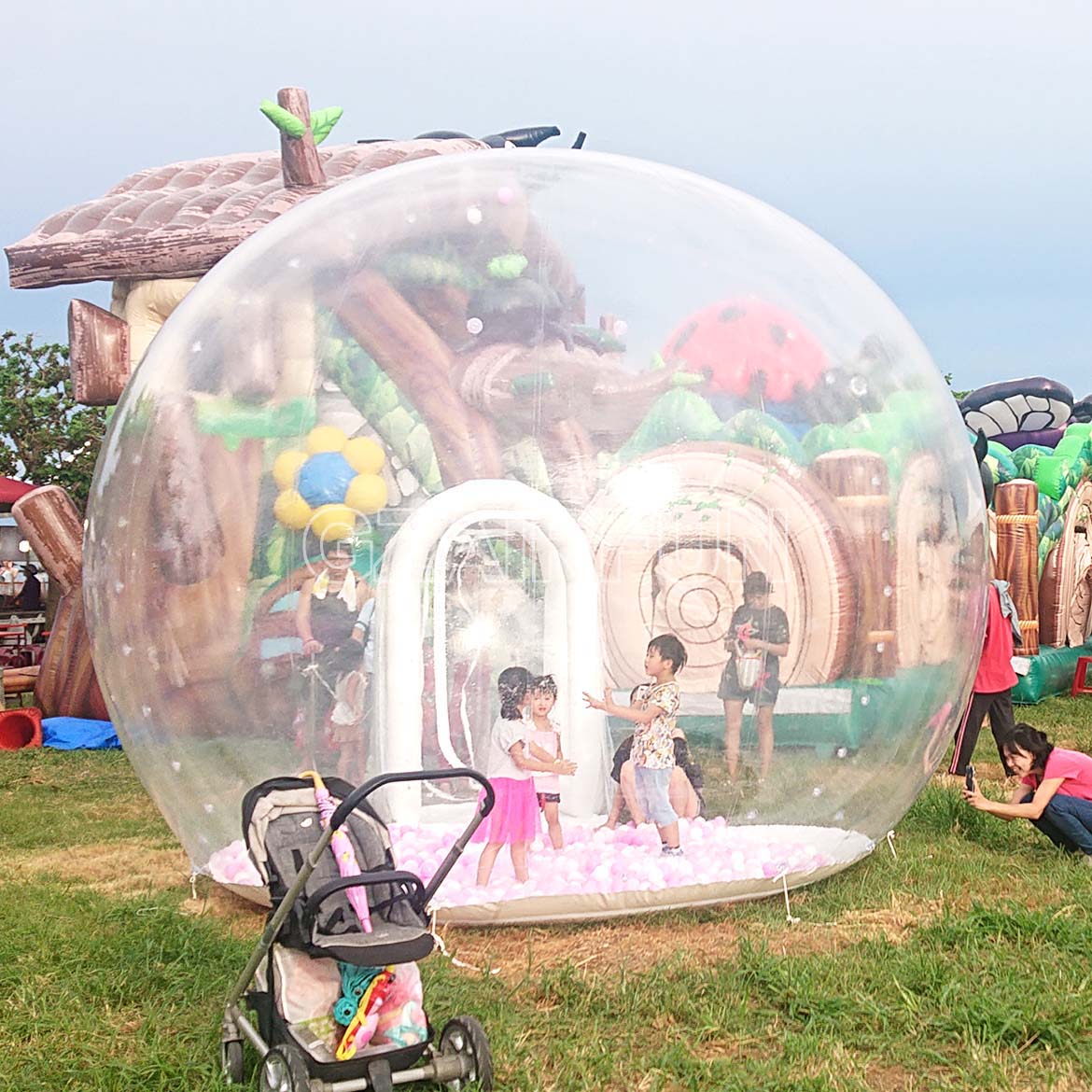 inflatable bubble dome for balls toddler party play