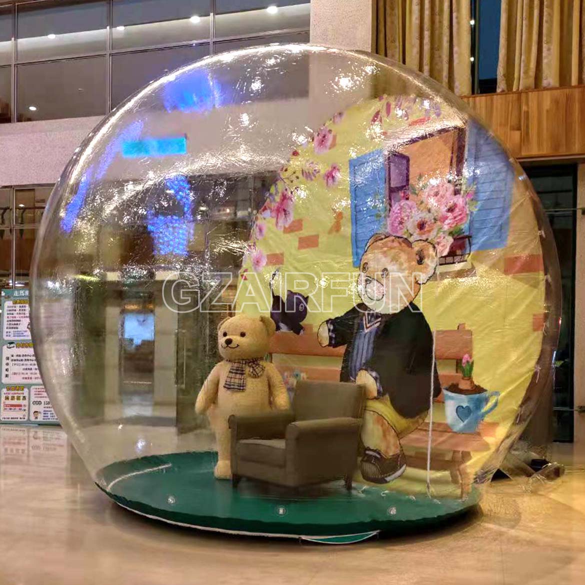 inflatable display show globe bubble tent