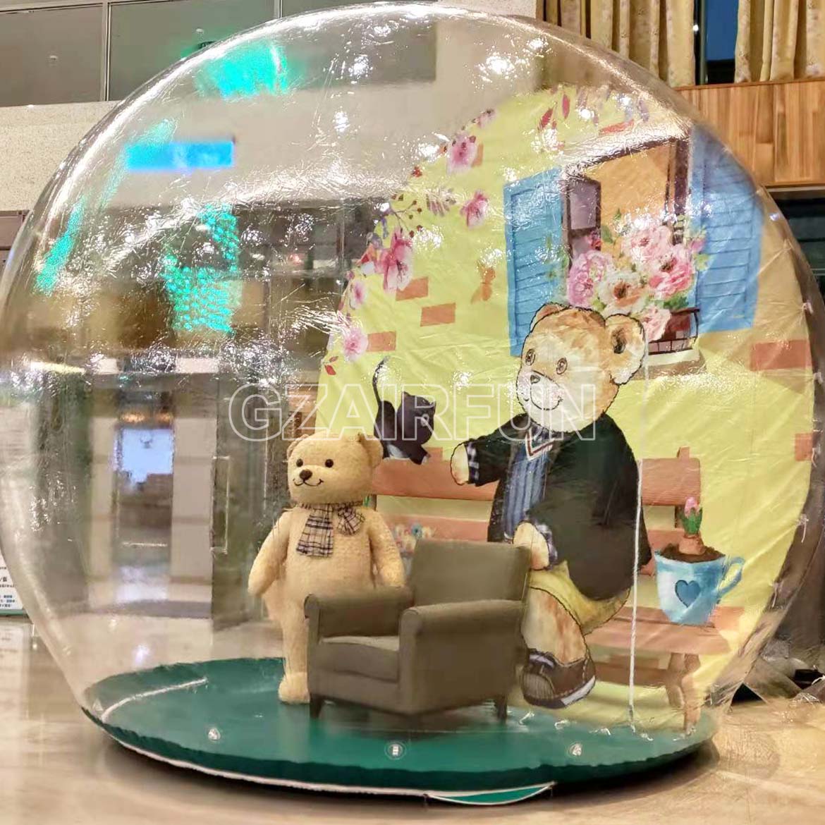 inflatable display show globe bubble tent