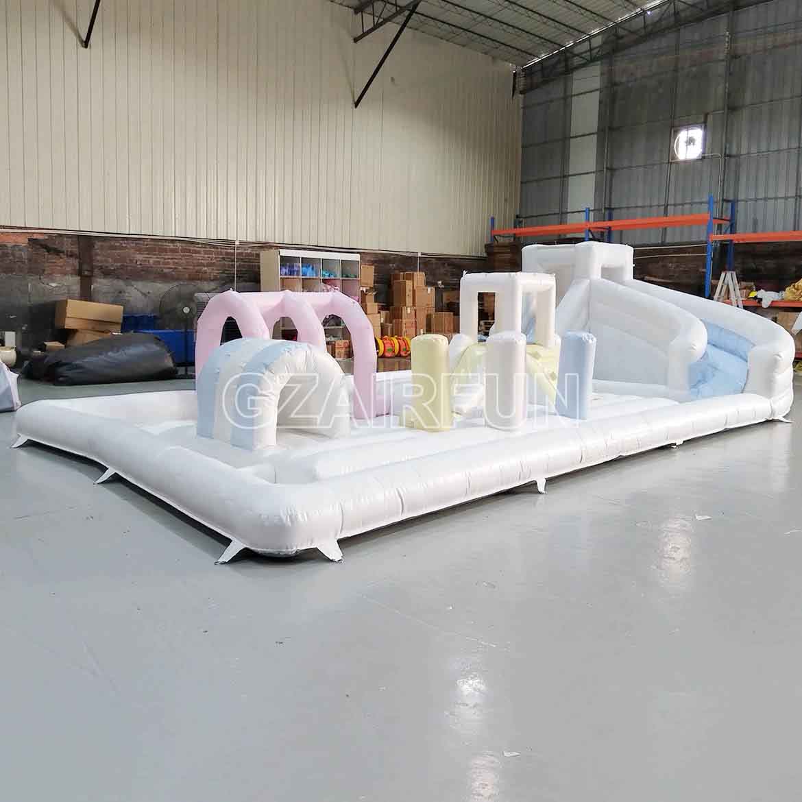 inflatable splash pad with ball pit for outdoor party event
