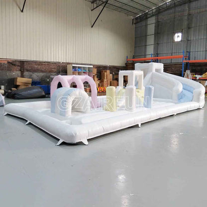 inflatable splash pad with ball pit for outdoor party event