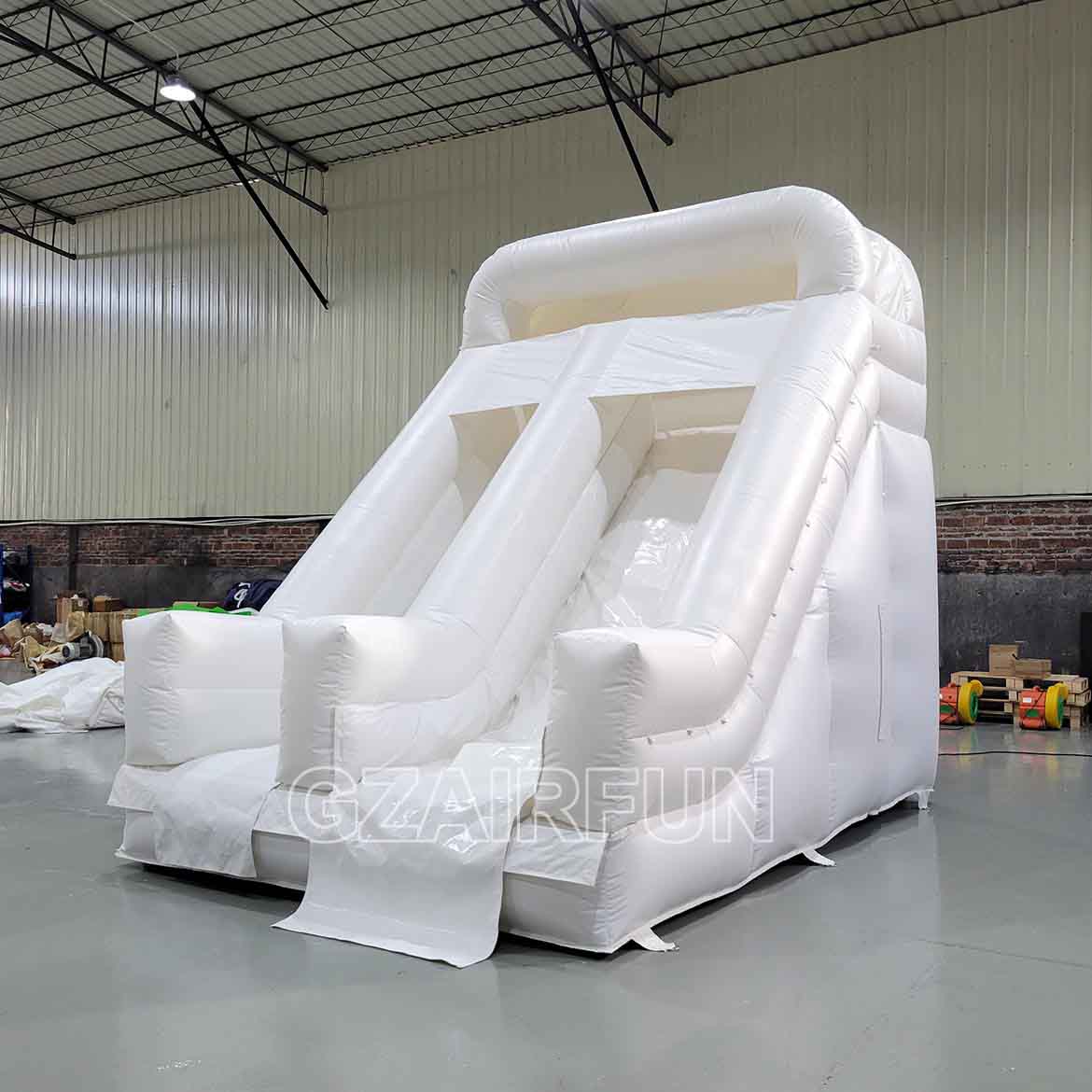13ft white color inflatable swimming pool slide