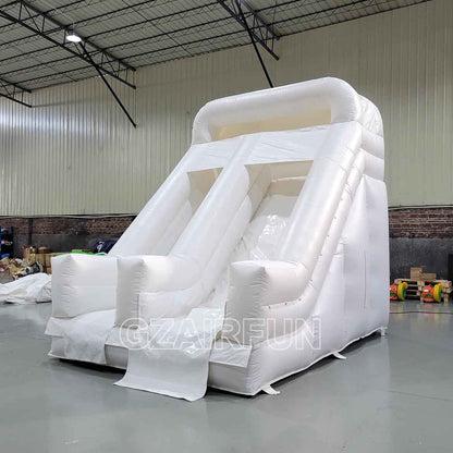 13ft white color inflatable swimming pool slide