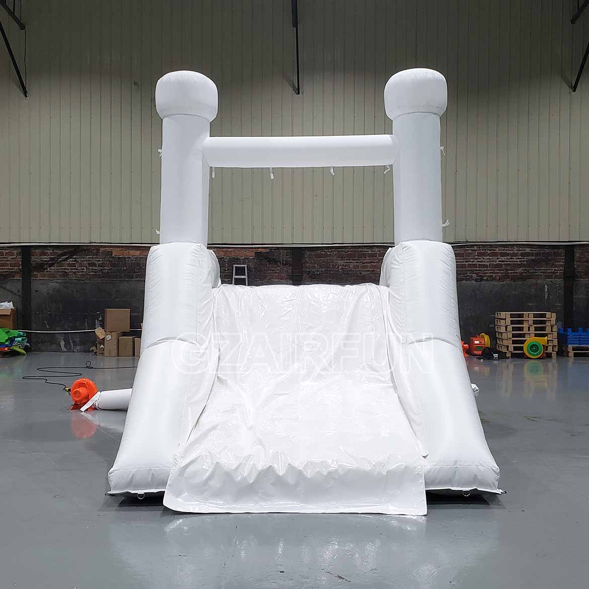 Mini inflatable pool slide for kids