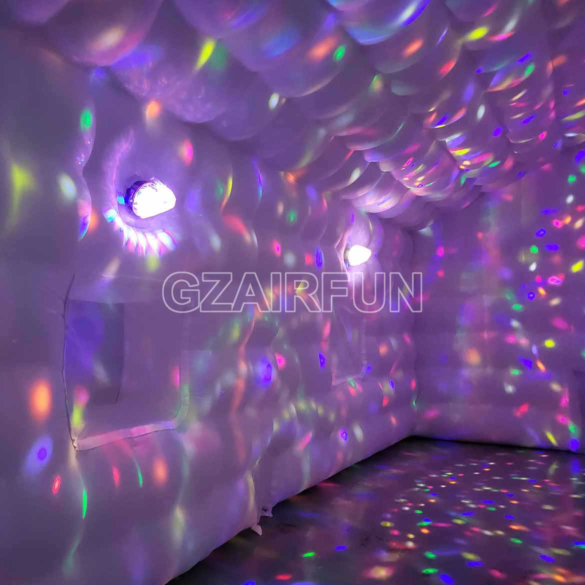 White Color Nightclub Party Tent With Disco Ball