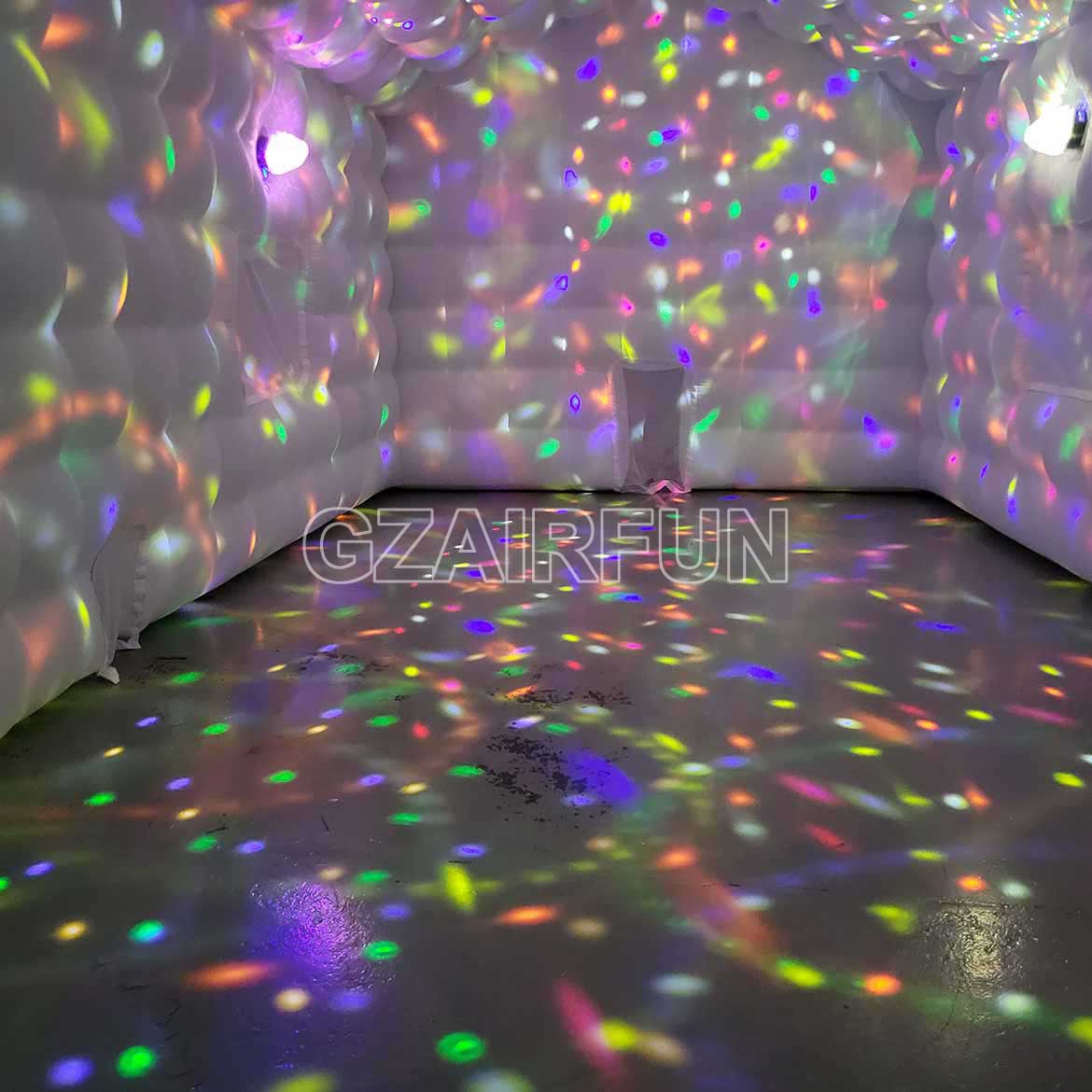 White Color Nightclub Party Tent With Disco Ball