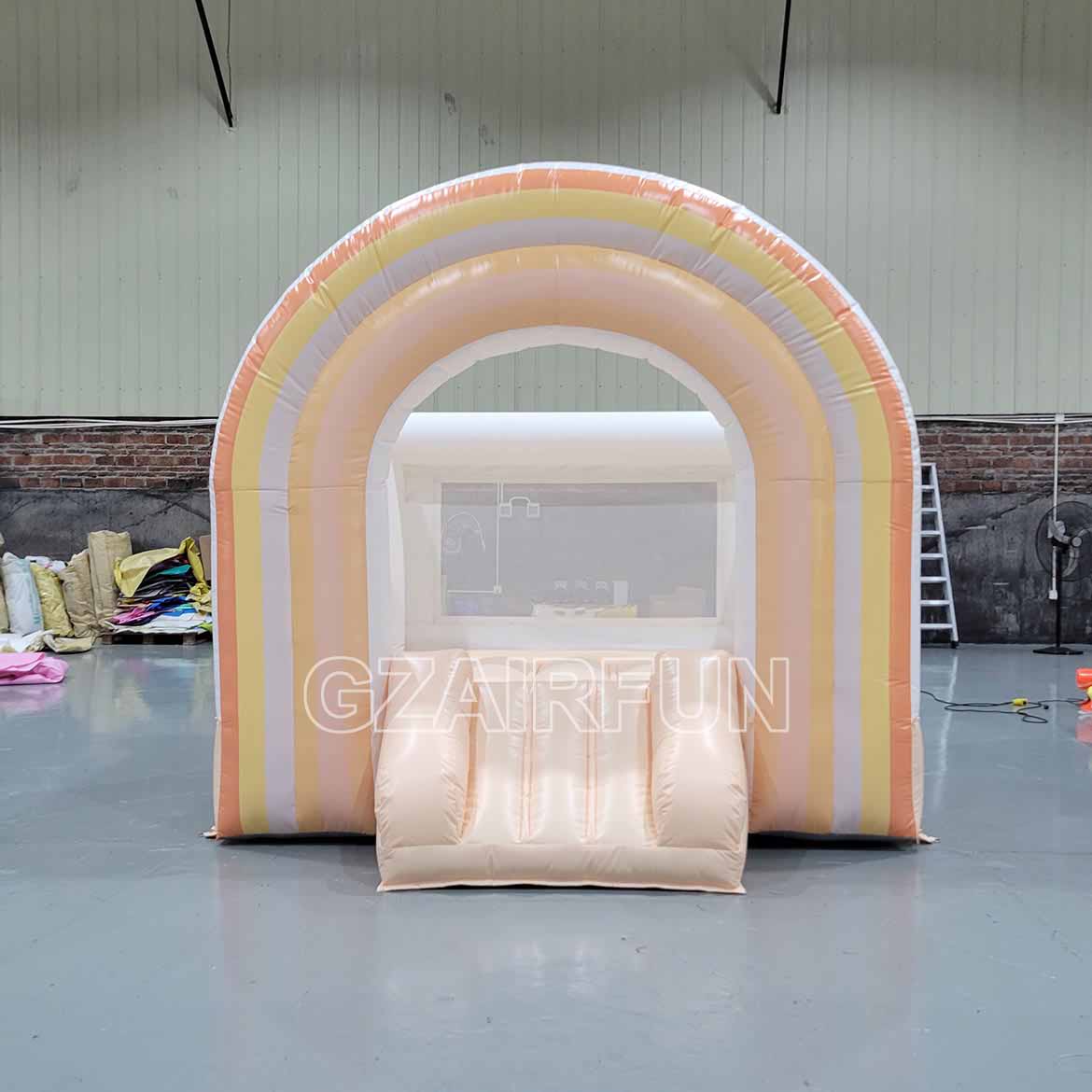 Pastel Color rainbow bounce house for toddler party