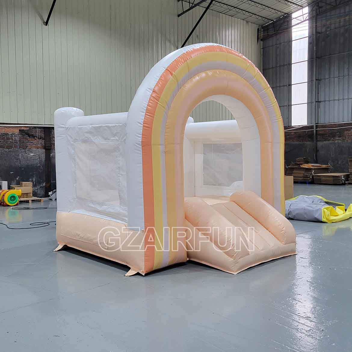 Pastel Color rainbow bounce house for toddler party