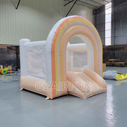 Pastel Color rainbow bounce house for toddler party